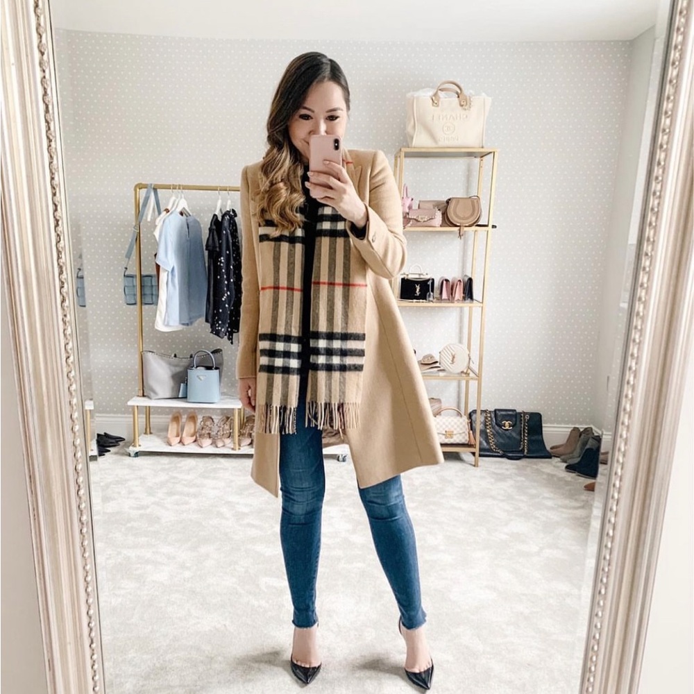NEW Burberry The Classic Check Cashmere Scarf